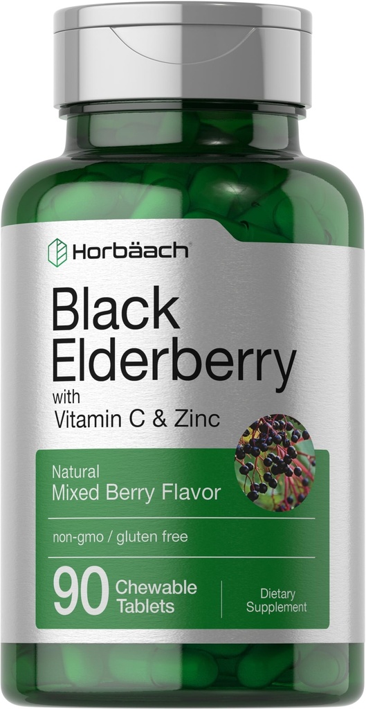 Horbaach Black Elderberry cu vitamina C și 
