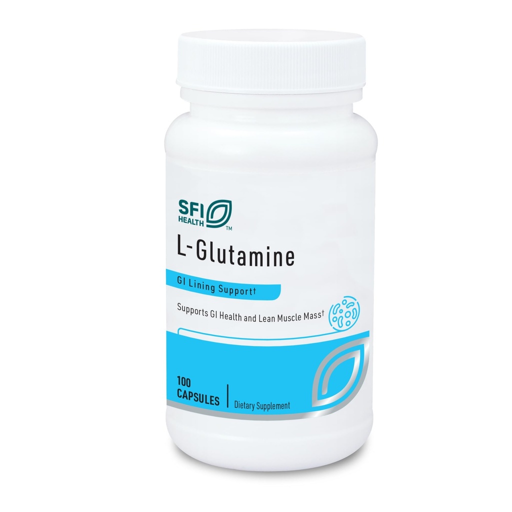 Klaire Labs SFI Health L Glutamina Capsule - 500 Milligrame Suplimentul Aminoacidi hipoalergici - Suportă funcţia musculară & GI - Dairy Free & Gluten Free (100 capsule)