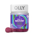 OLLY Keep it moving Constipation Relief, Rubarb, Prune, Amla - Plum Berry Flavor - 30ct