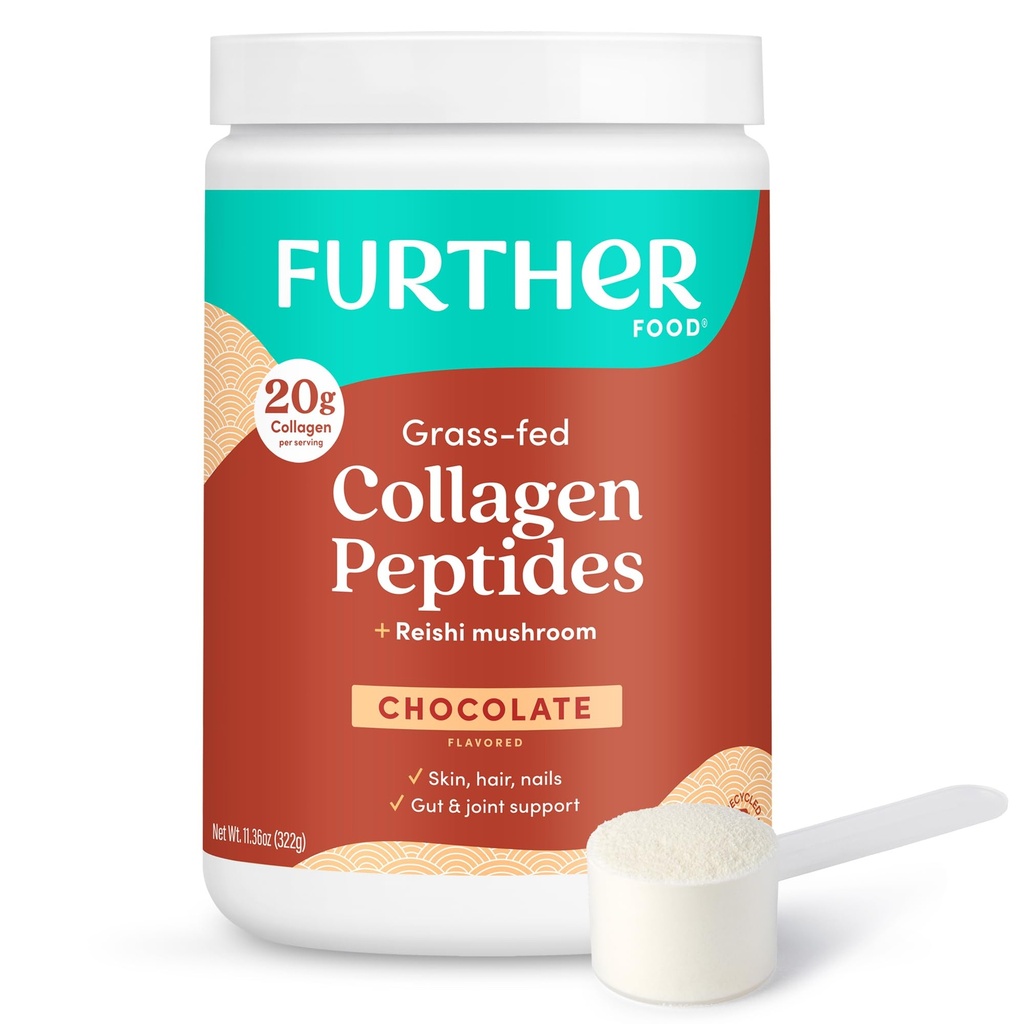 Mai multe alimente de ciocolată Colagen Peptides pulbere, Grass-Fed Pasture-Raise Hidrolized Tip 1 & 3 Proteine, Gut Health + comun, Păr, Piele, Nails, Paleo Keto Zahăr-Free 11.36 oz