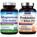 Vitality Innate Magneziu Glicinate & Probiotice 120 Miliarde Bundle, Non-GMO, No Gluten Dairy Soy & Vegan, Magneziu (120 Caps) & Probiotic (30 Caps)