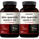 NatureBell zinc Querbetin cu vitamina C & D3, 480 capsule (2 ambalaje)