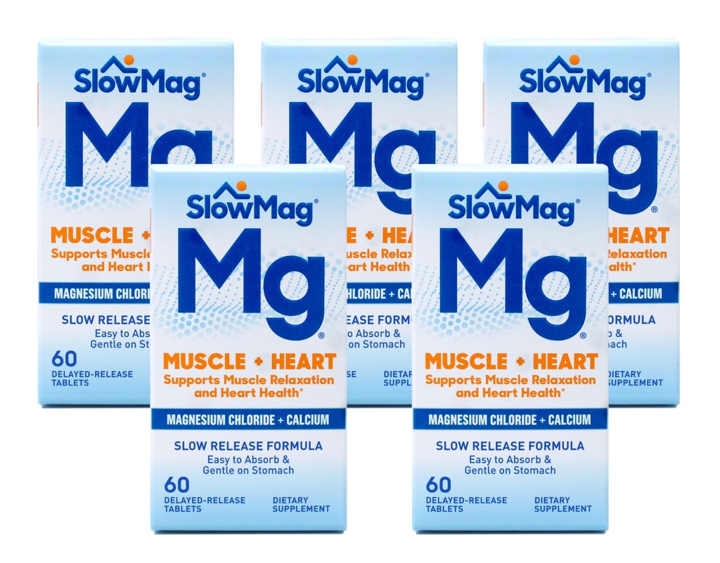 Clorura de magneziu şi calciule lente, 60 comprimate fiecare (ambalaj cu valoare de 5)