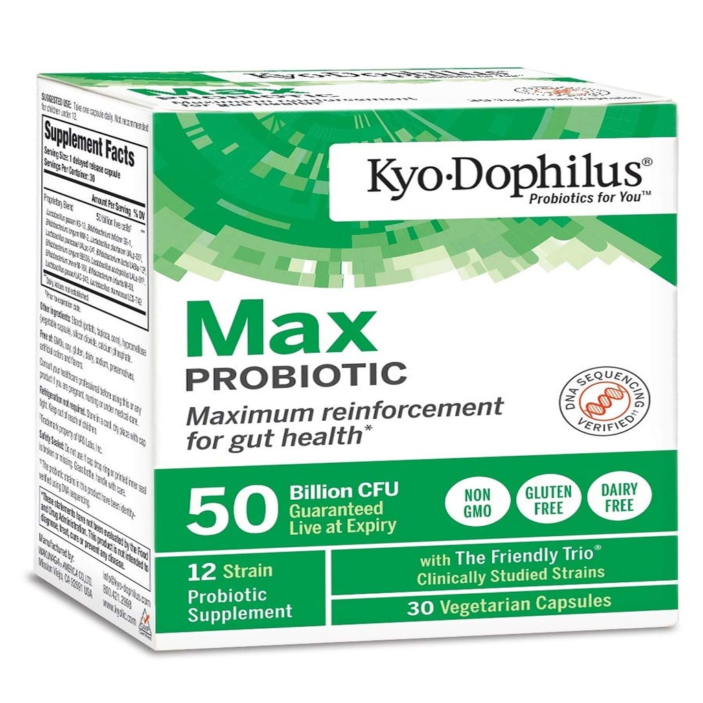 Kyo-Dophilus Max Probiotice, 30 Capsule vegetariene