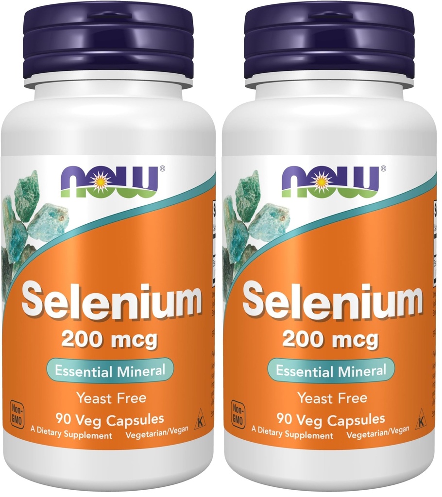 Acum Suplimente, Seleniu (L-Selenometionină) 200 mcg, Minerale esenţiale*, 90 Capsule Veg (Pachet de 2)