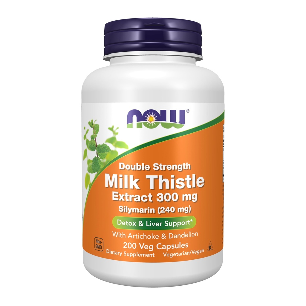 Acum alimente acum alimente, (2 ambalaj) Silymarin, Milk Thistle Extract cu Artichoke & Dandelion, Dublu Putere, 300 mg, 200 Veg Caps