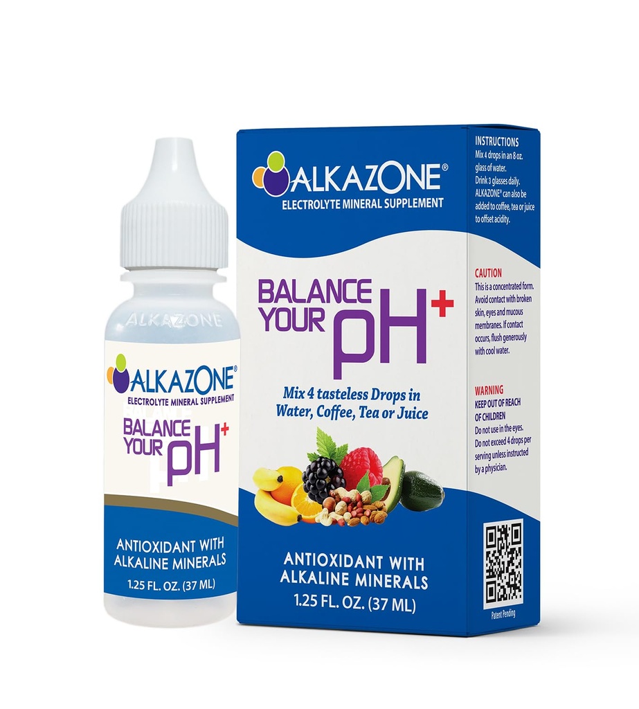 Alkazonă Echilibru pH-ul dumneavoastră Plus antioxidanți Picături minerale Albaline Îmbunătățiți hidratarea cu fiecare picătură!