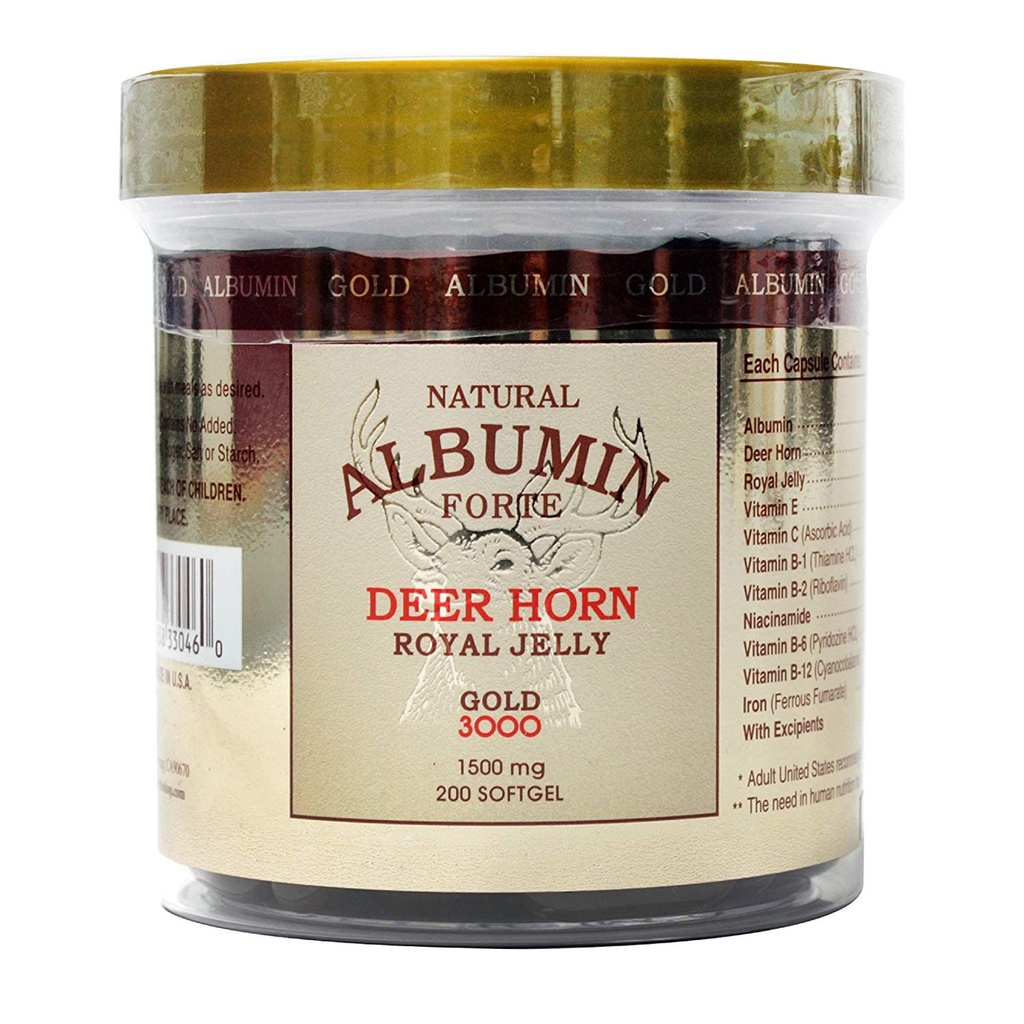 Album natural Forte Deer Horn Royal Jelly - 1500mg/200 Softgel