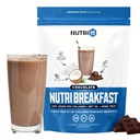 NutriBreakfast by Nutrillermo/Keto Proteine Colagen Pulbere cu MCT ulei/MCT ulei pulbere/Keto Colagen Peptides cu iarbă-Fed bovine Colagen Tip I & III (15.9, Ciocolată)