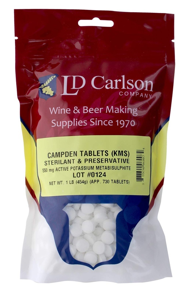 Campden Tablets (potasiu metabisulfite) - 1 lb. vrac