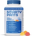 SmartyPants Multivitamine pentru bărbaţi, Femei şi copii: Vitamine Gumies cu ulei de peşte Omega 3 (EPA/DHA), metilfolat, vitamina D3, C, vitamina B12, B6, vitamina A, K & Zinc, 200 Conte (30 zile de aprovizionare)