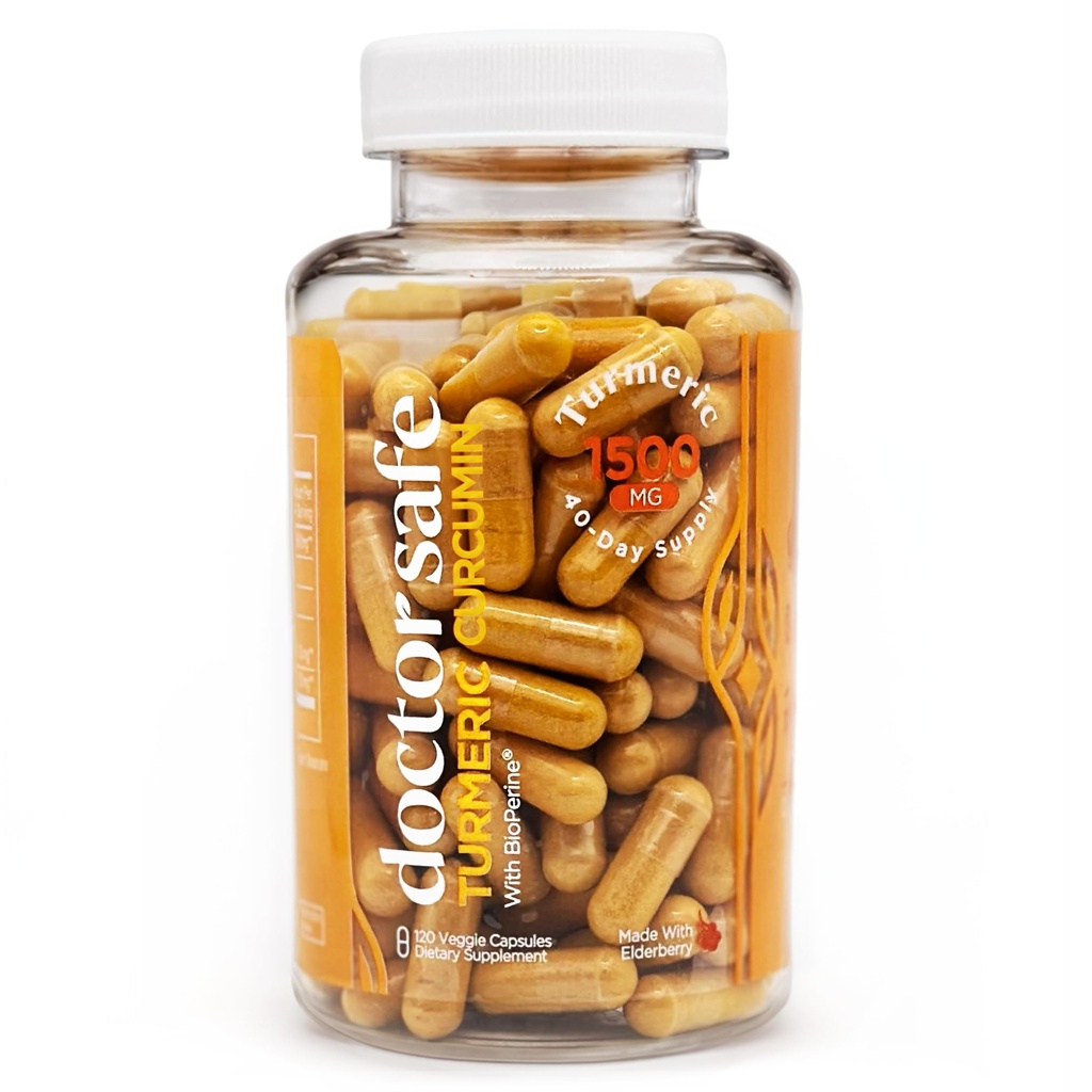 Curcumina turmerica cu extract de piper negru 1500mg - supliment de înaltă absorbţie Ultra potent Turmeric cu 95% Curcuminoide şi BioPerine - Capsule de curcumină fără OMG pentru suport comun - 120 capsule