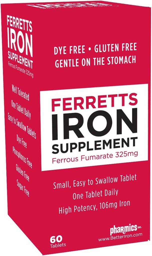 Comprimate de fier 325 mg Fumarat feros 4 ambalaj (240 Total)