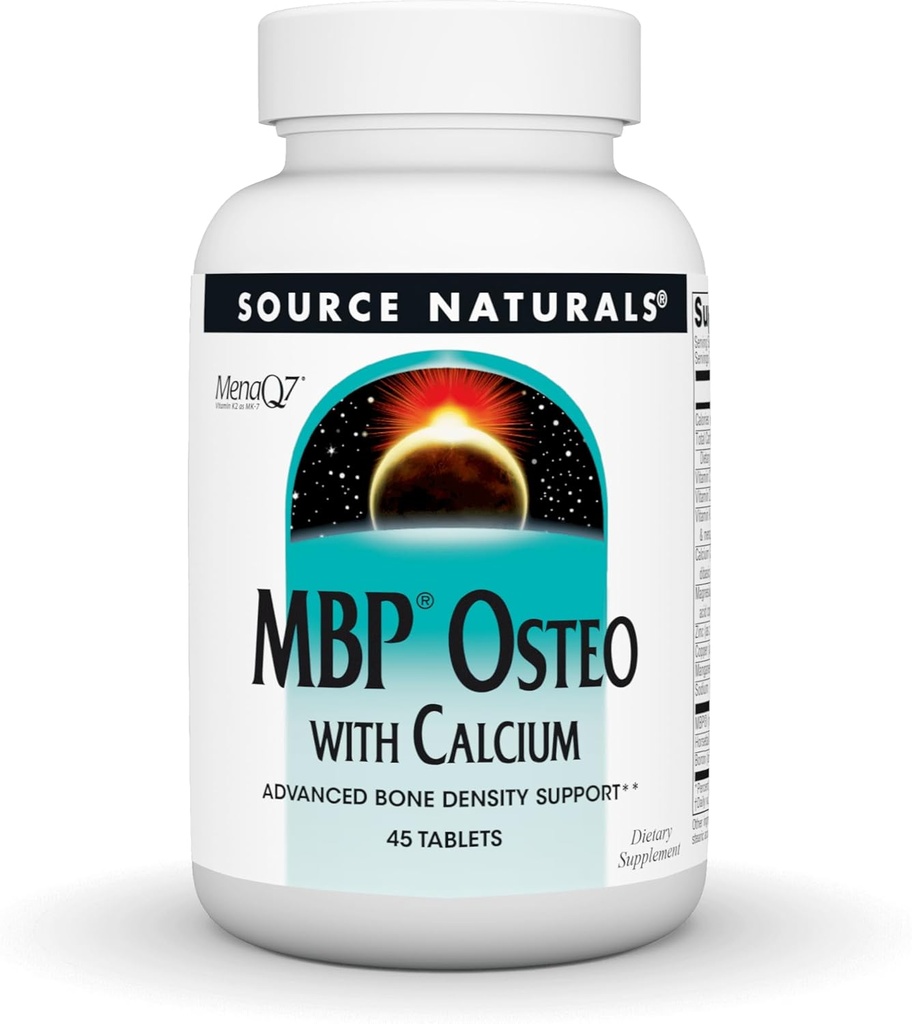Sursa Naturale MBP Osteo cu calciu, Advanced Bone Density Support*, 45 comprimate