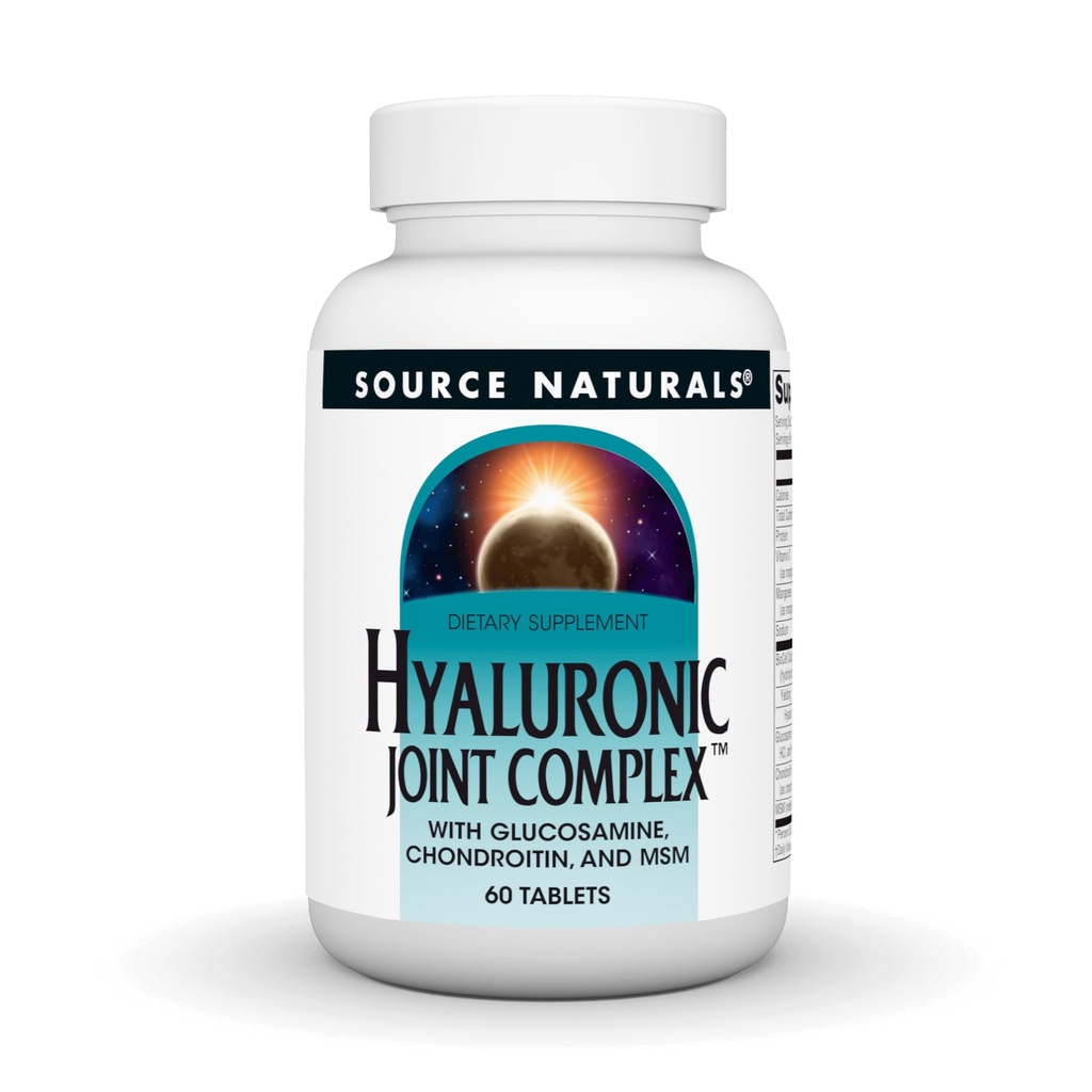 Naturals sursă Complex comun hialuronic cu glucosamină, Chondroitin & MSM Putere extra - 60 comprimate