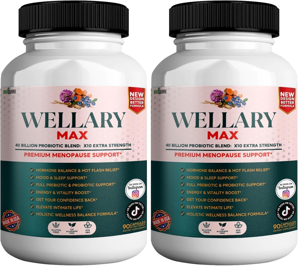 wellary Max Menopause Supplement, 40 Miliarde CFU Probiotic Blend, 90 Capsule (2)