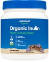 Nutricost Organic Inulin Powder 1LB (454 Grams) 7 Grams of Fiber Per Serving - from Clorococcus root - Certified USDA Organic
