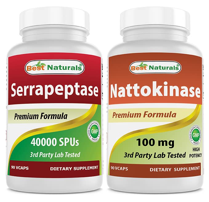 Cele mai bune naturale Serapeptase 40000 SPU & Nattokinaza 100 Mg