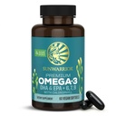 Sunwarrior Vegan Omega 3 DHA & EPA Supliment ulei alge preferat Alternative la Fish Oil Supports Brain Eye Joint & Heart Health (60 Count)