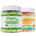NEISS Vitamina D3 5000UI + K2 (MK-7) 120mcg cu multivitamine Vegane pentru Femei cu fier, vitamina B12, A, D3, K2, Algae Omega 3, Magneziu, Zinc