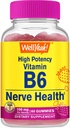 Ei bine, de mare potenta Vitamina B6 Gumiile - Promoveaza sanatate nervoasa, functie cognitiva, regulament de stare de spirit, suport imun si sanatate cardiovasculara - Vegan, non-GMO, Gluten-Free - 60 Conte