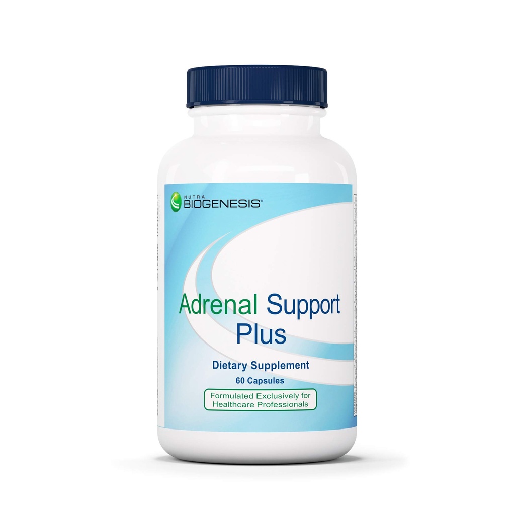 Nutra Biogeneză Asistenţă suprarenală Plus - Suplimente de suport adrenal pentru femei şi bărbaţi, Complex adrenal cu gravidă, DHEA & Herbs pentru zi cu zi calm, energie şi focalizare - 60 capsule
