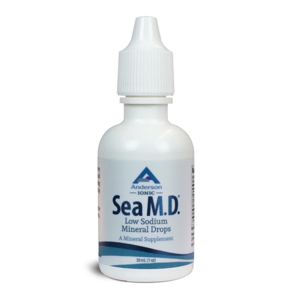 Anderson Sea M.D. Concentrat Picături minerale Trace, Ionic Electrolit Supliment de magneziu, SIDA în Crampe musculare, Magneziu lichid și Trace Mineral, Ușor de luat (1 once)