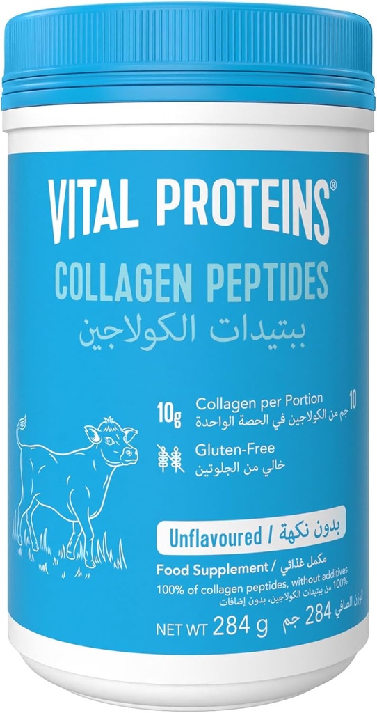 Proteine vitale, colagen peptide nearomatizate, 10 Oz (284gm)