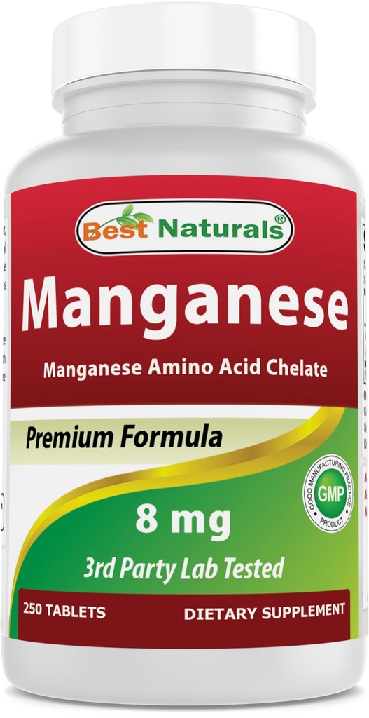Cel mai bun naturals Manganese Amino Acid Chelat) 8 mg- 250 comprimate