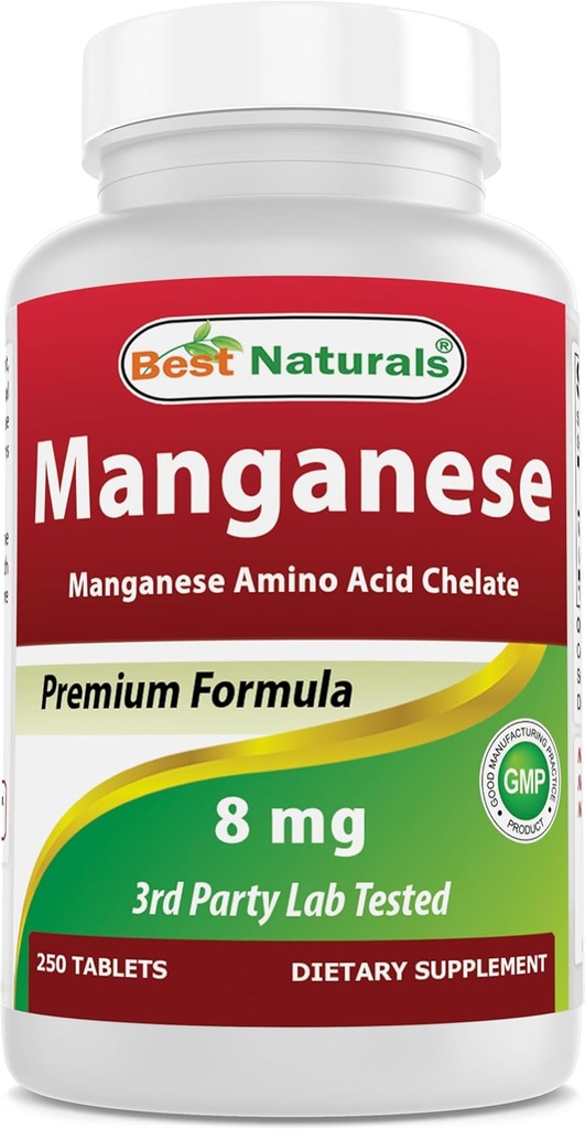 Cel mai bun naturals Manganese Amino Acid Chelat) 8 mg- 250 comprimate