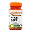 Vitamina Biotina pentru cresterea parului, Biotina 10000mcg, Îmbunătățește calitatea pielii și unghiilor, Vitamina B7, Supliment pentru femei, Gluten gratuit, 120 Softgels