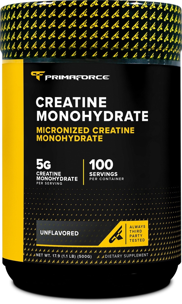 Primaforce Micronized Creatin Monohidrat pulbere 500 Grams (1.1 Lire)