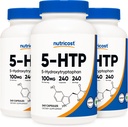 Nutricost 5-HTP 100mg, 240 capsule vegetariene (5-hidroxitriptofan) - fără GMO & gluten (3 flacoane)
