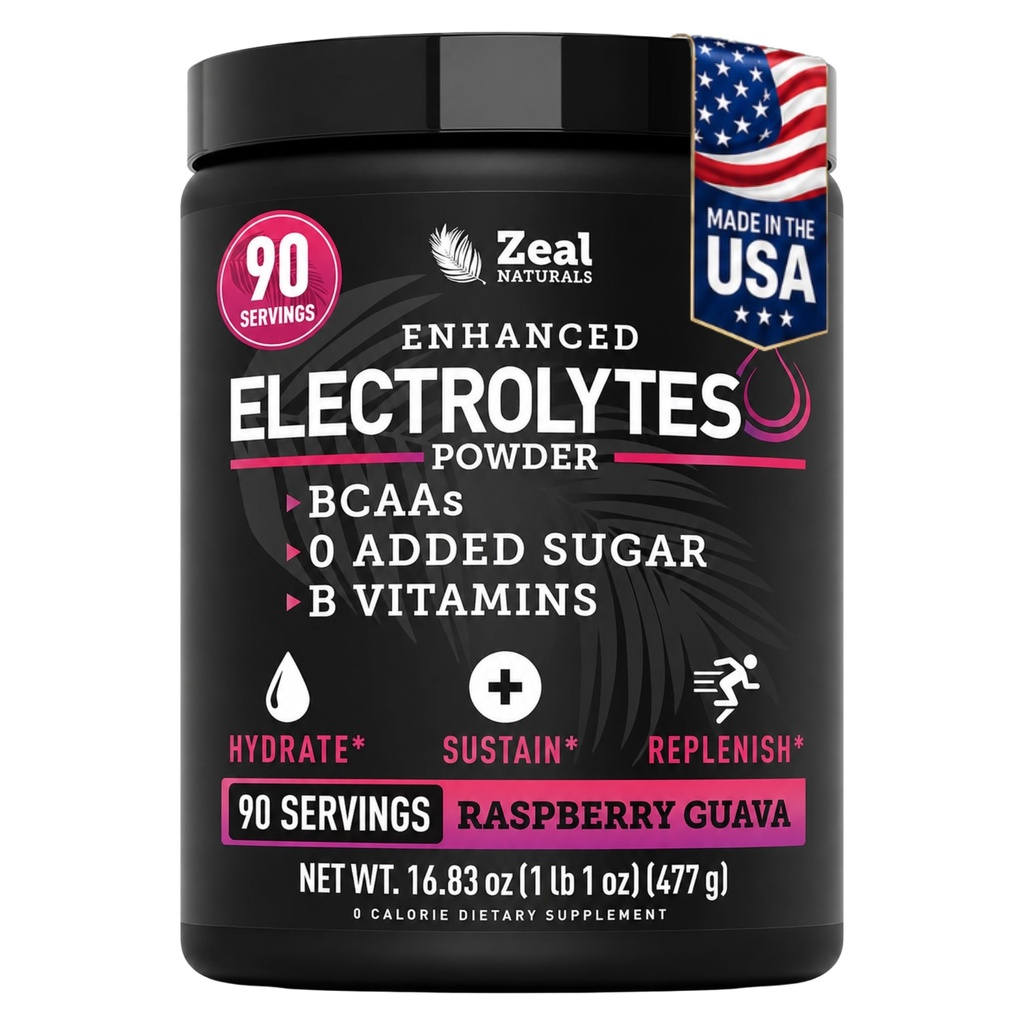 Zeal Naturals Electrolyte Powder Recovery Drink (90 Servings 