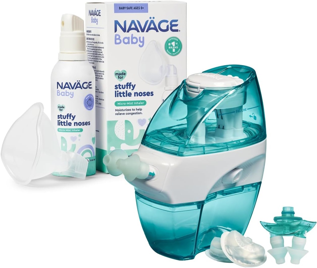 Navage Multi-User Family Kit cu 30 SaltPods și Bebeluș Mist Bundle 