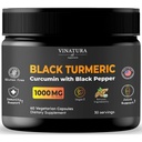 VINATURA Black Turmeric, Curcumin cu Pepper negru 1000mg - Curcumina Turmerica cu Negru Turmeric - Curcuma Caesia, Curcuma Longa, Black Pepper 95% Piperina - 60 Capsule 30 Serviri