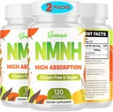 Sublingual NMNH 500mg (Dihidronicotinamidă Mononucleotidă) (240 Servings, NMNH 500mg per Serving) Suplimentul NAD la boost NAD niveluri ca vârstă, pentru Anti-Aging, Energie, Imunitate, Focus - 2 Pack