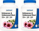 Nutricost Echinacea & Goldenseal Root, 500 mg, 240 capsule (2 flacoane) - Veggie Caps, Non OMG, Gluten Free