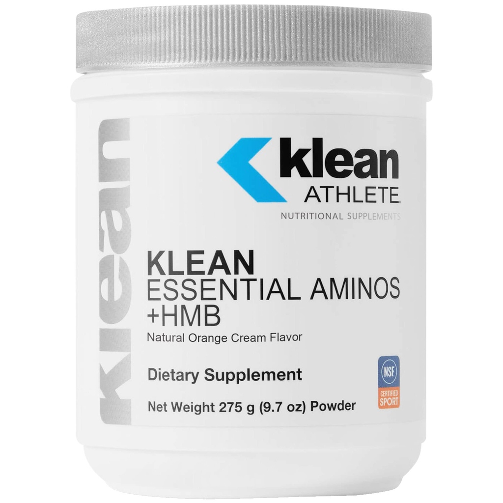 Atlet Klean Klean Aminos esential + HMB - Amestec de aminoacizi esentiali - cu HMB, vitamina D3 si glutamina pentru masa musculara Lean - 9.7 Ounces - natural crema de portocale aroma