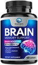 Supliment de memorie cerebrală pastile - 3X Putere Nootrops pentru concentrare, Clarity & Focus Support - Brain Health Cognitive Vitamine cu Bacopa, Fosfatidilserină & DMAE, Brain Booster, 60 Capsule