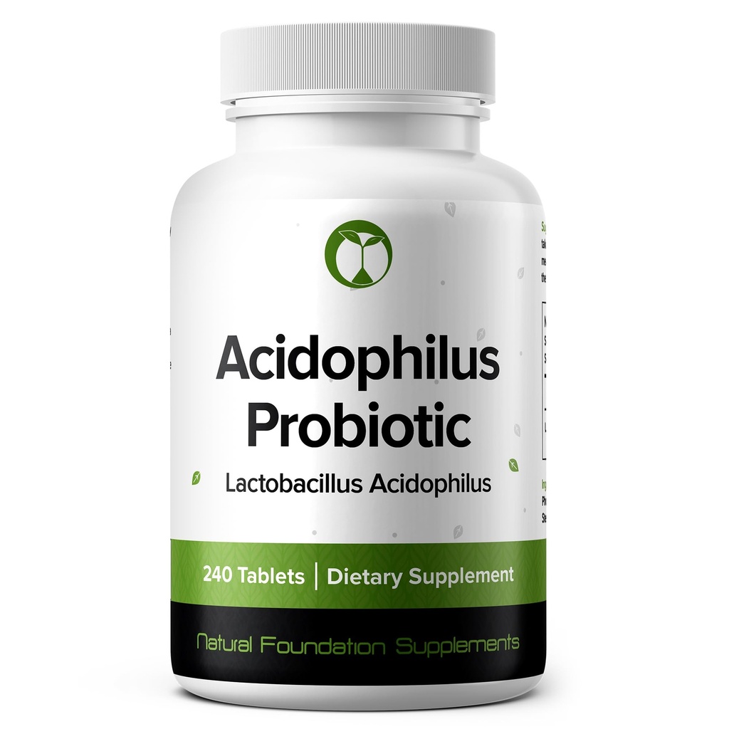 Lactobacillus Acidophilus Supliment probiotic 240 Tablete 3 miliarde Probiotice CFU pentru bărbaţi şi femei susţine Intestinal Digestive & Gut Health (240, Lactobacillus Acidophilus)