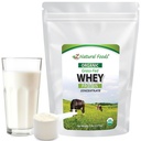 Z Natural Foods Organic Whey Proteine concentrat - Nutrient-Dense Grass Pudră de proteine Fed Whey - Proteină pură procesată la rece cu aminoacizi esențiali pentru nutriție și fitness, nearomatizate, 5 lbs