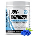 Nutriție în afară de lucru Preworkout pentru bărbați și femei - Nootropic Pre Workout fără Creatină, Pre-Workout pulbere cu Taurina Rhodiola Citruline Malate Beta Alanine Cafeina (Blue Raspberry)