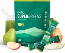 Nello Supergreens Superfood Drink Mix cu Chlorella, Moringa, Spanac, Broccoli, Enzime Digestive, și Probiotics 