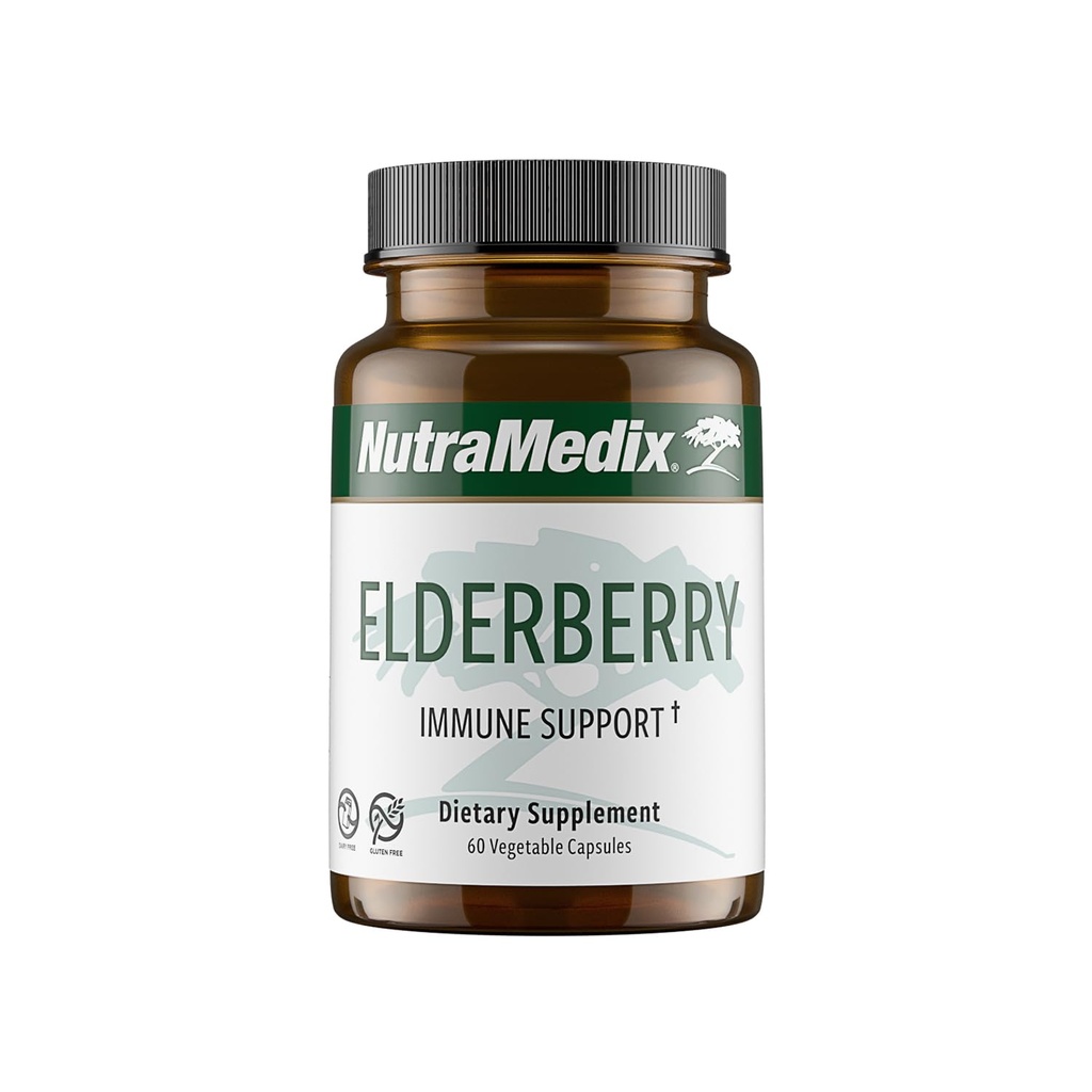 NutraMedix Elderberry Antioxidanti Supliment capsule - extract de elderberry pentru a promova un răspuns inflamator sănătos, suport imun zilnic, și sănătatea Bowel (60 capsule)
