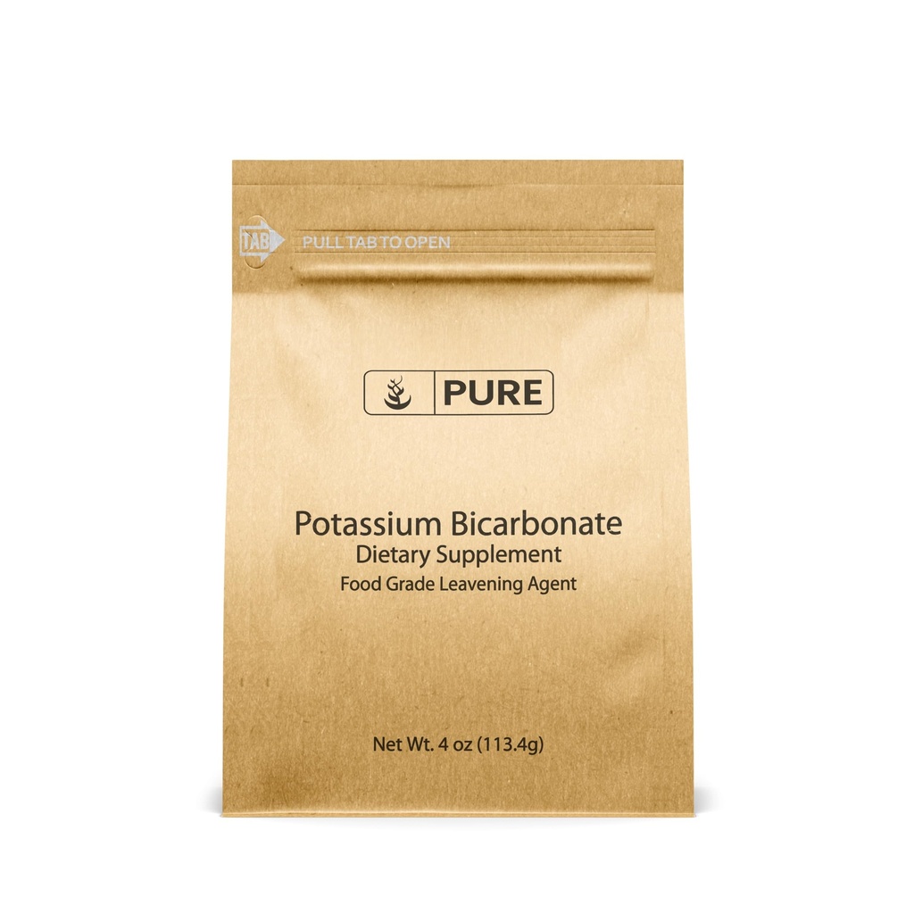 Ingrediente originale pure Bicarbonat de potasiu (4oz) Natural, Seif alimentar, Electrolit, Leaving