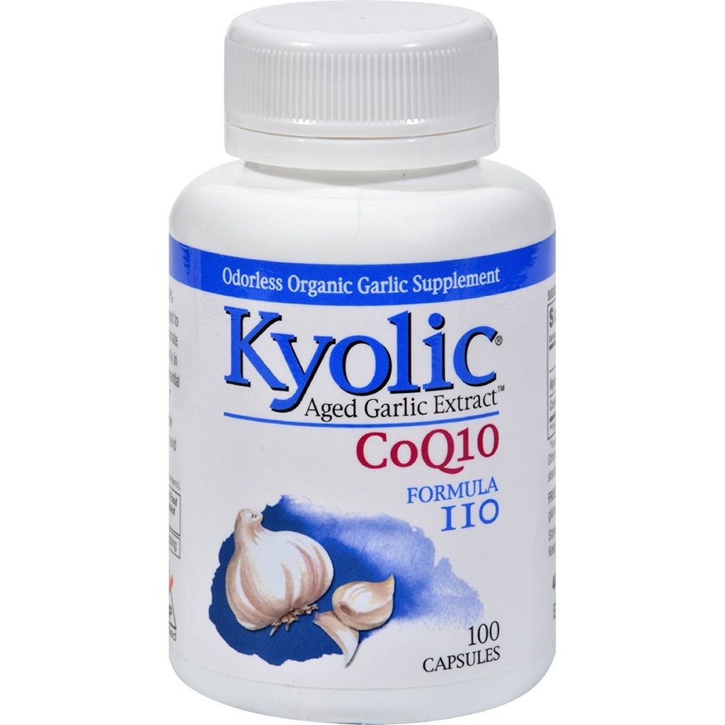 Formula Kyolic 109 Extract de usturoi în vârstă cu capsule de CoQ10 - 100 per ambalaj - 3 ambalaje pentru fiecare caz.