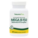 Naturas Plus Complex Mega B150, eliberare susținută - 60 comprimate vegetariene - Potenta maxima B Suplimentul de vitamine Complexe - Gluten-Free - 60 Serviri