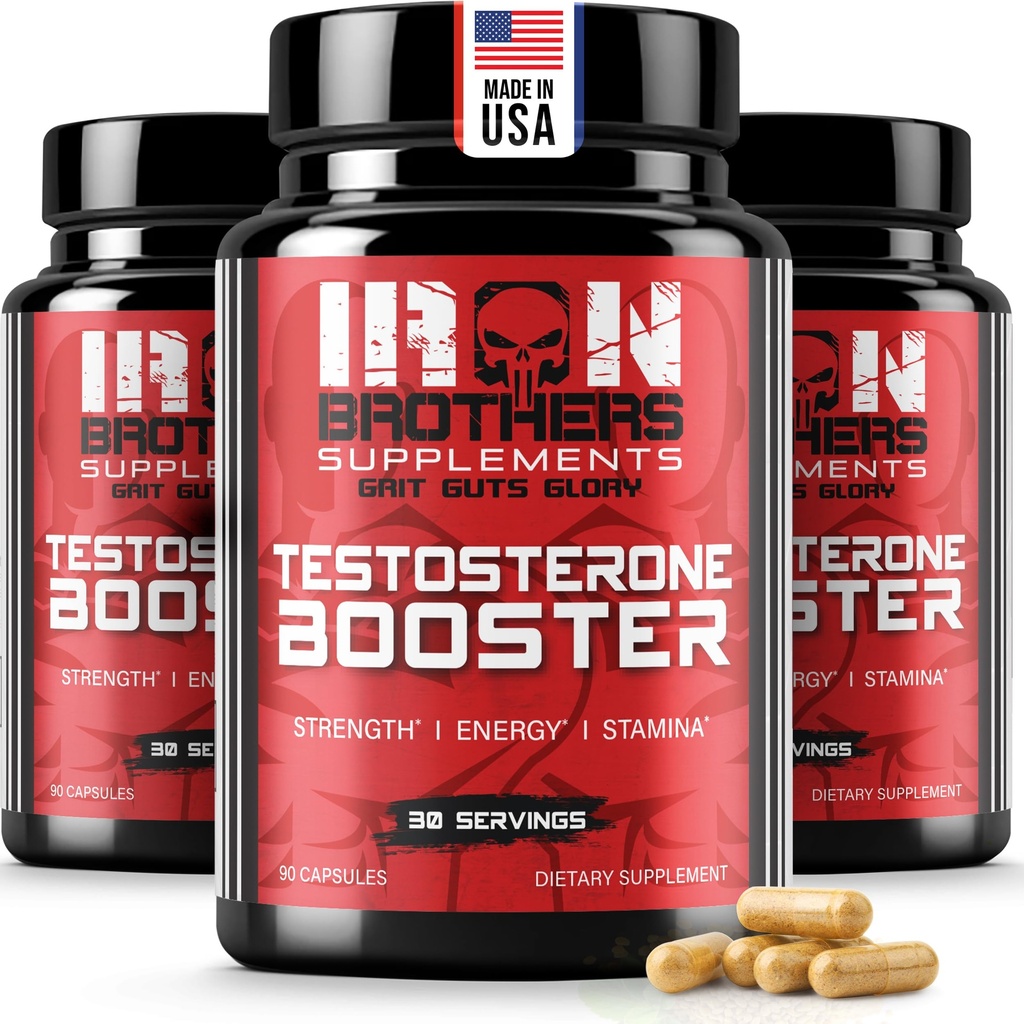 Testosteron Booster pentru bărbaţi - Estrogen Blocker - Suplimentul de energie naturală, Putere şi rezistenţă - Lean musculare creştere - promovează pierderea de grăsime - creşterea performanţei masculin (3 sticle)