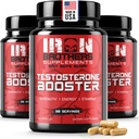 Testosteron Booster pentru bărbaţi - Estrogen Blocker - Suplimentul de energie naturală, Putere şi rezistenţă - Lean musculare creştere - promovează pierderea de grăsime - creşterea performanţei masculin (3 sticle)